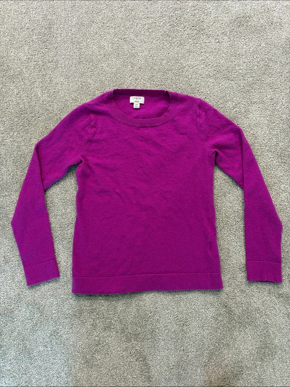 J. Crew Fuchsia Crewneck Tessie Sweater